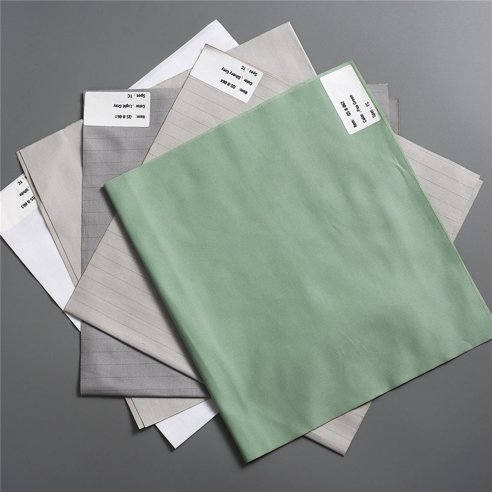 Polyester Antistatic ESD Fabric 5mm Grid Cloth for Industry Wokerwear